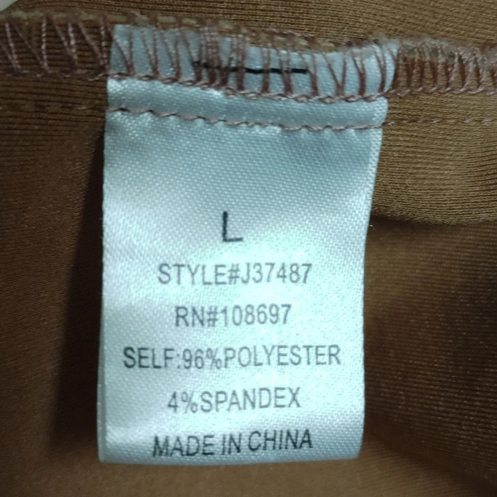 Alice Blue Faux Suede Beige Coat size Large - Picture 8 of 9